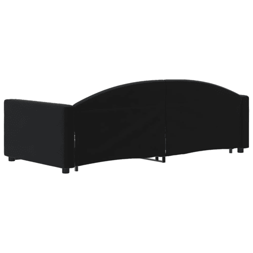 Sofá-cama, Sofá conversível com gavetão e gavetas 90x190 cm veludo preto