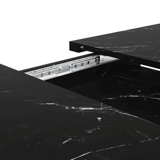 Mesa extensível 110x80x76 cm - Para sala de jantar e cozinha - Extensível até 140 cm - Preto