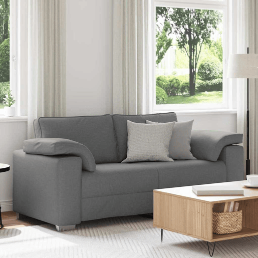Sofá 3 lugares, Sofá fixo Cinza Escuro 180 x 77 x 82 cm tecido