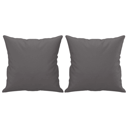 Sofá 2 lugares, Sofá fixo + almofadas decorativas 120cm couro artif. cinza Sofá 2 lugares, Sofá fixo + almofadas decorativas 120cm couro artif. cinza