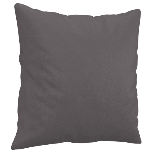 Sofá 2 lugares, Sofá fixo + almofadas decorativas 120cm couro artif. cinza Sofá 2 lugares, Sofá fixo + almofadas decorativas 120cm couro artif. cinza