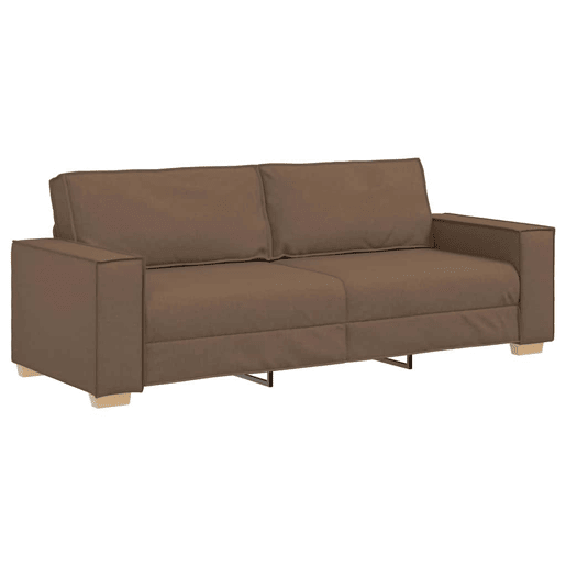 Sofá de 3 lugares - Sofá fixo marrom 180 cm tecido Sofá de 3 lugares - Sofá fixo marrom 180 cm tecido