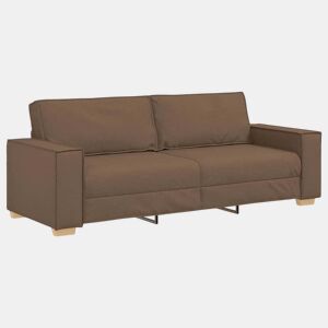 Sofá de 3 lugares - Sofá fixo marrom 180 cm tecido