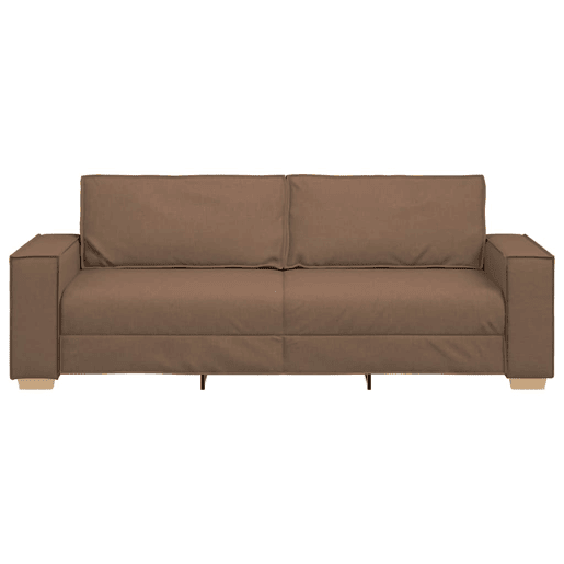 Sofá de 3 lugares - Sofá fixo marrom 180 cm tecido Sofá de 3 lugares - Sofá fixo marrom 180 cm tecido