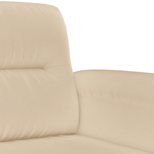 Sofá de 2 lugares - Sofá fixo 140 cm tecido de microfibra cor creme Sofá de 2 lugares - Sofá fixo 140 cm tecido de microfibra cor creme