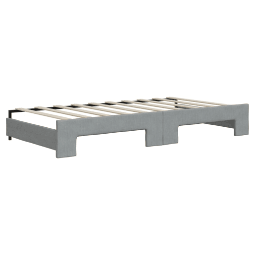 Sofá-cama, Sofá conversível com gavetão 90x190 cm tecido cinzento-claro Sofá-cama, Sofá conversível com gavetão 90x190 cm tecido cinzento-claro