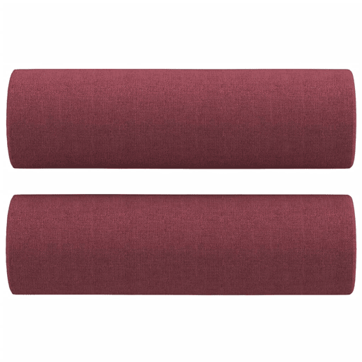 Sofá 2 lug. Sofá fixo + almofadas decorativas 120cm tecido vermelho tinto