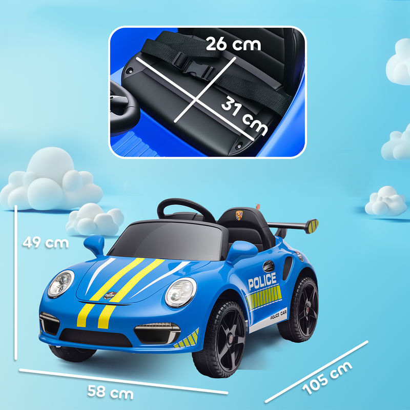 Coche Eléctrico Infantil AIYAPLAY – RUF CTR 3 Clubsport Con Licencia – Batería 12V, Mando 2.4G, Bluetooth Y Luces LED – Azul