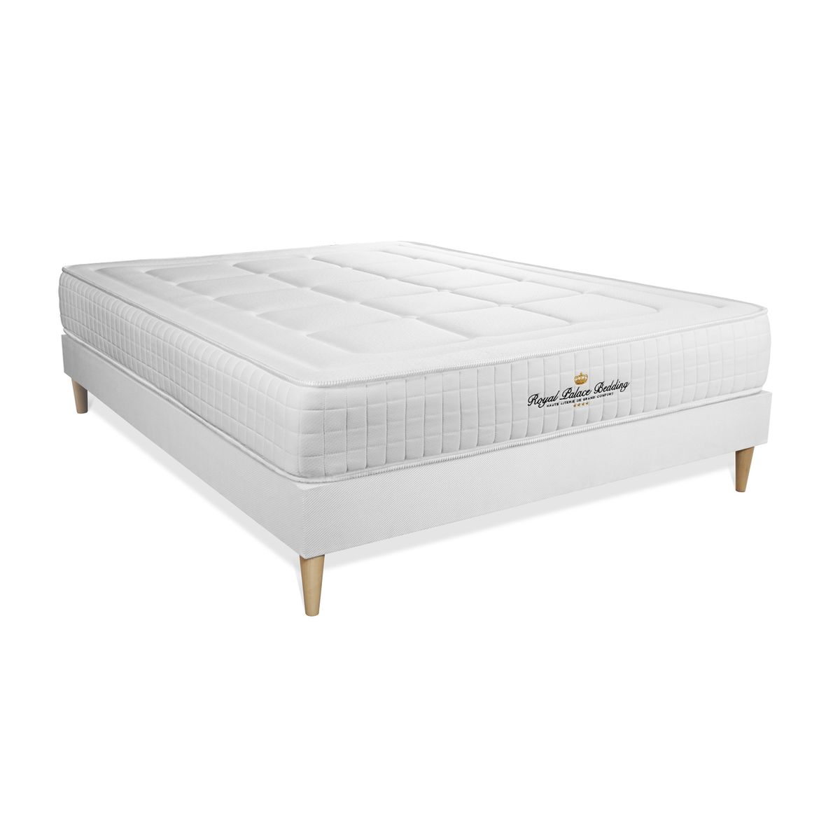Pack colchón balmoral 140x220cm + somier multiláminas, espuma viscoelástica, 3 zonas de confort