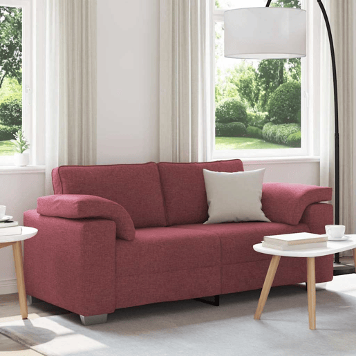 Sofá 3 lugares, Sofá fixo Vinho Vermelho 180 x 77 x 82 cm tecido