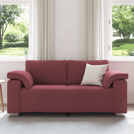 Sofá 3 lugares, Sofá fixo Vinho Vermelho 180 x 77 x 82 cm tecido