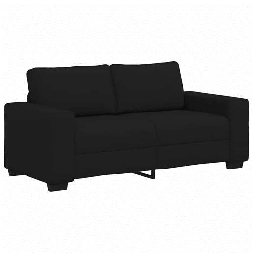 Sofá de 2 lugares - Sofá fixo tecido 140 cm preto
