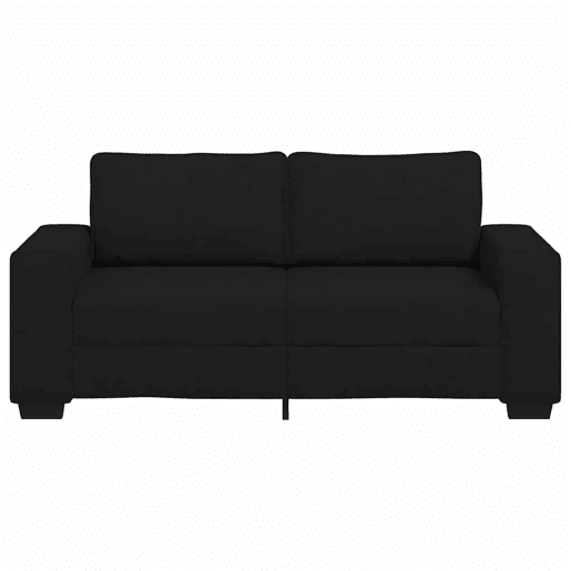 Sofá de 2 lugares - Sofá fixo tecido 140 cm preto
