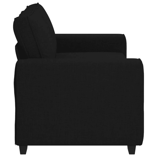 Sofá de 2 lugares - Sofá fixo tecido 140 cm preto