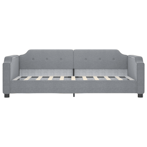 Sofá-cama, Sofá conversível com gavetão 90x190 cm tecido cinzento-claro Sofá-cama, Sofá conversível com gavetão 90x190 cm tecido cinzento-claro
