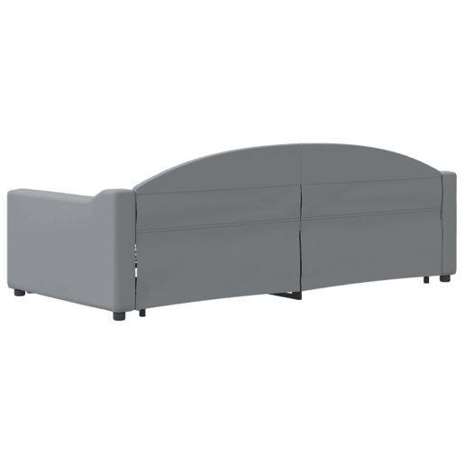 Sofá-cama, Sofá conversível com gavetão 90x190 cm tecido cinzento-claro Sofá-cama, Sofá conversível com gavetão 90x190 cm tecido cinzento-claro