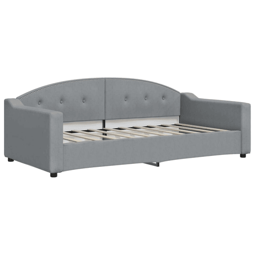 Sofá-cama, Sofá conversível com gavetão 90x190 cm tecido cinzento-claro Sofá-cama, Sofá conversível com gavetão 90x190 cm tecido cinzento-claro