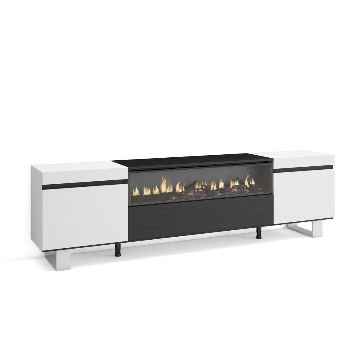 Mueble Tv, Middle, Chimenea Eléctrica 200