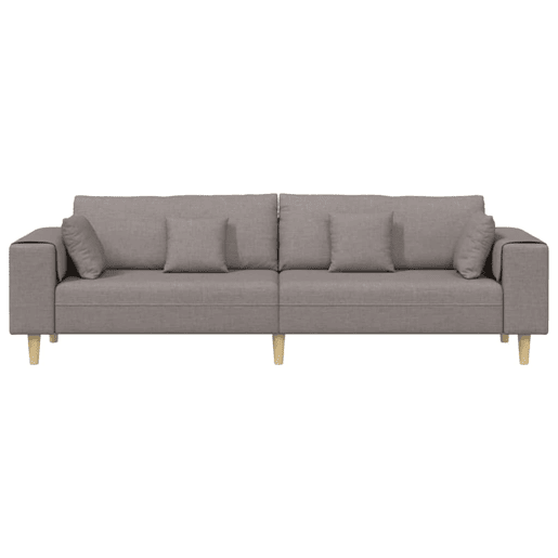 Sofá de Tecido com almofada Cinzento-acastanhado 208 cm tecido Sofá de Tecido com almofada Cinzento-acastanhado 208 cm tecido