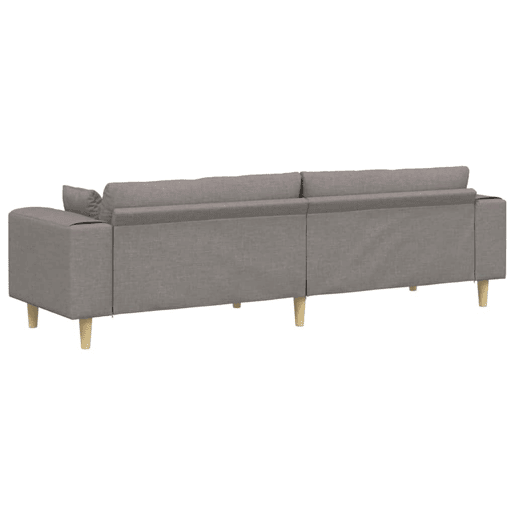 Sofá de Tecido com almofada Cinzento-acastanhado 208 cm tecido Sofá de Tecido com almofada Cinzento-acastanhado 208 cm tecido