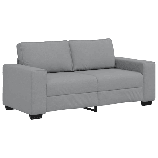Sofá de 2 lugares - Sofá fixo em tecido 140 cm cinzento-claro