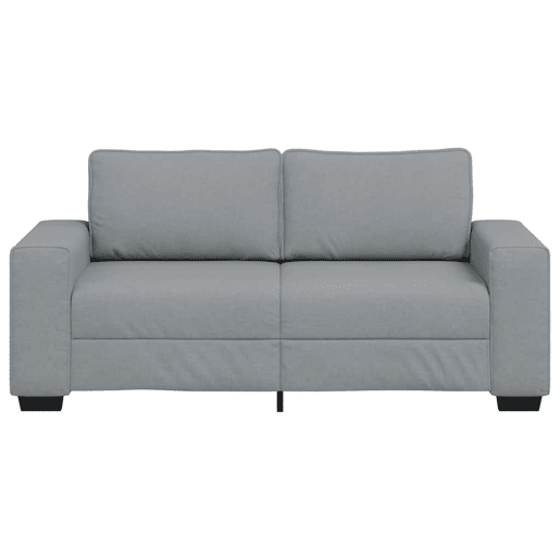 Sofá de 2 lugares - Sofá fixo em tecido 140 cm cinzento-claro