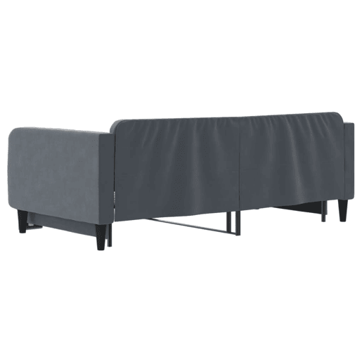 Sofá-cama, Sofá conversível com gavetão 100x200 cm veludo cinzento-escuro Sofá-cama, Sofá conversível com gavetão 100x200 cm veludo cinzento-escuro