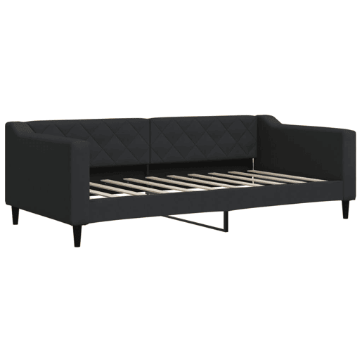 Sofá-cama, Sofá conversível com gavetão 90x190 cm tecido preto