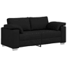 Sofá 3 lugares, Sofá fixo Preto 180 x 77 x 82 cm tecido