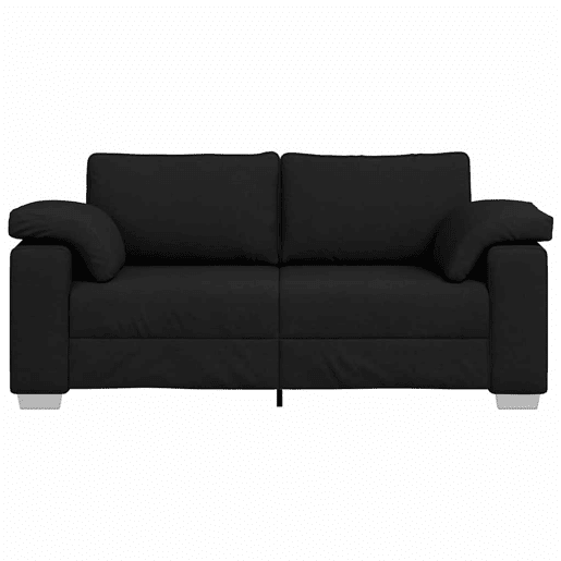 Sofá 3 lugares, Sofá fixo Preto 180 x 77 x 82 cm tecido Sofá 3 lugares, Sofá fixo Preto 180 x 77 x 82 cm tecido
