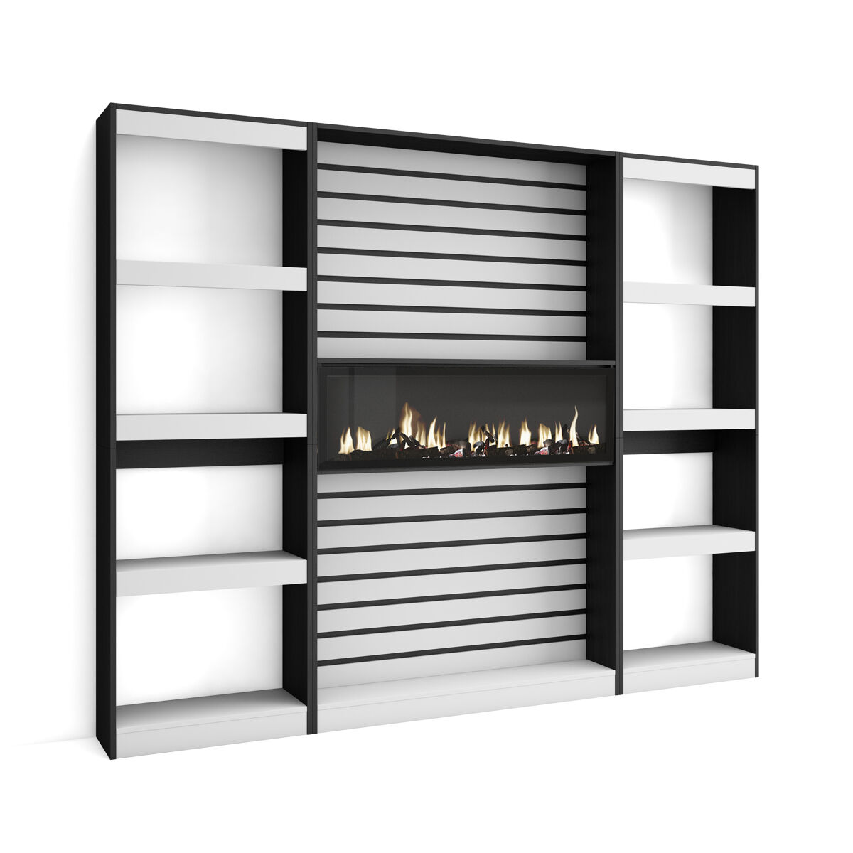 Librería Estantería Chimenea Eléctrica Céntrica