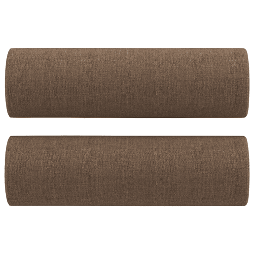 Sofá 2 lugares, Sofá fixo + almofadas decorativas 120 cm tecido castanho