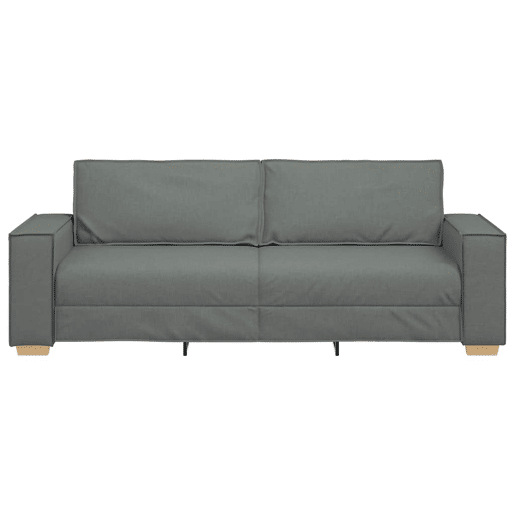 Sofá de 3 lugares - Sofá fixo cinza escuro 180 cm tecido