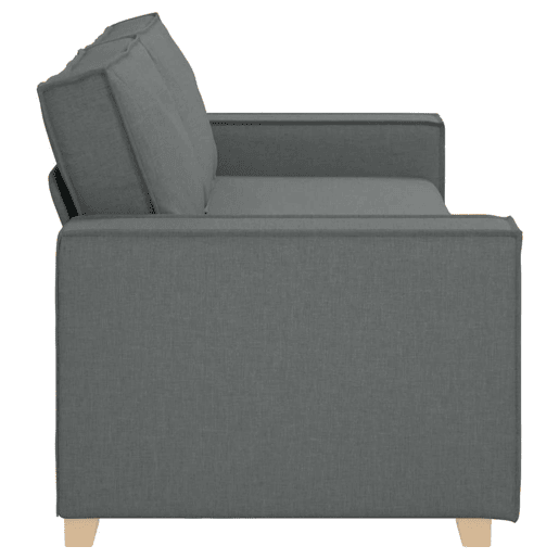 Sofá de 3 lugares - Sofá fixo cinza escuro 180 cm tecido