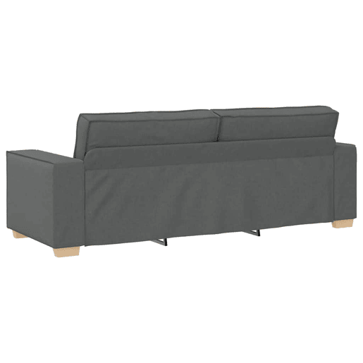 Sofá de 3 lugares - Sofá fixo cinza escuro 180 cm tecido