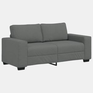 Sofá de 2 lugares - Sofá fixo em tecido 140 cm cinzento-escuro