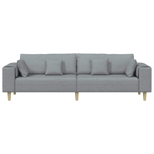 Sofá de Tecido com almofada Cinzento-claro 208 cm tecido Sofá de Tecido com almofada Cinzento-claro 208 cm tecido