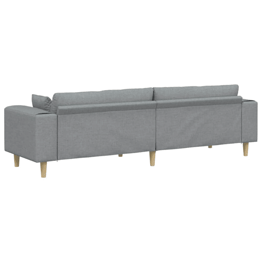 Sofá de Tecido com almofada Cinzento-claro 208 cm tecido Sofá de Tecido com almofada Cinzento-claro 208 cm tecido