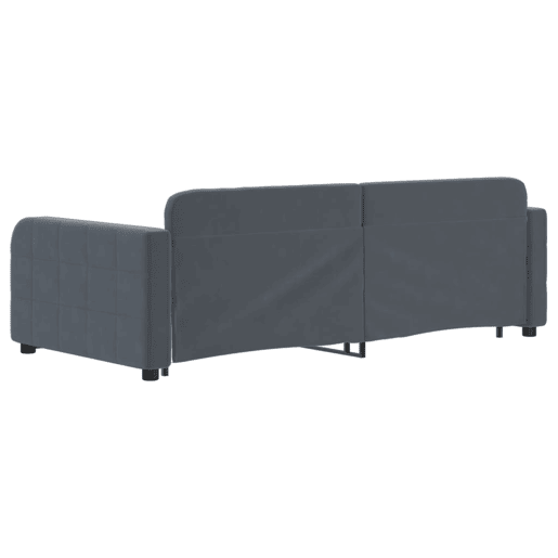 Sofá-cama, Sofá conversível c gavetão e gavetas 90x190 cm veludo cinzento-escuro Sofá-cama, Sofá conversível c gavetão e gavetas 90x190 cm veludo cinzento-escuro