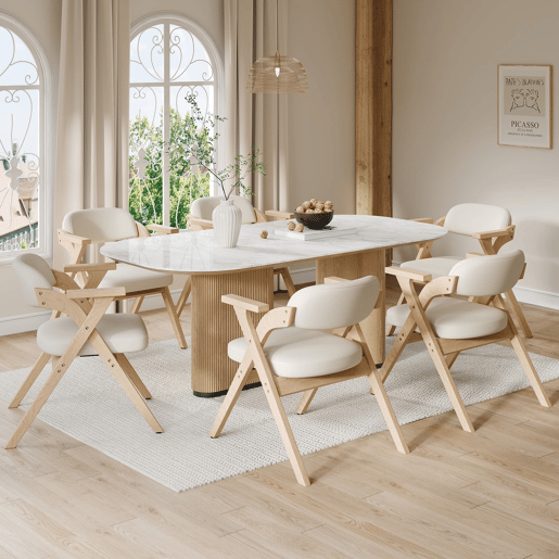 Cadeiras dobráveis para sala de jantar, 2 unidades - madeira maciça, confortáveis, respiráveis, modernas - bege