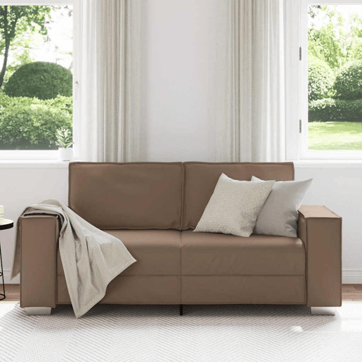 Sofá 3 lugares, Sofá fixo Cappuccino 180 x 78 x 84 cm tecido