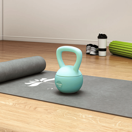 SPORTNOW Kettlebell de 4 kg Pesa Russa Preenchida de Areia Metálica e Alça Antiderrapante para Treino de Musculação em Casa Ginásio 19x15x28 cm Verde