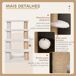 Escalera para Gato Aglomerado de Madera, Yute PawHut Escalera para Gato Aglomerado de Madera, Yute PawHut Beige