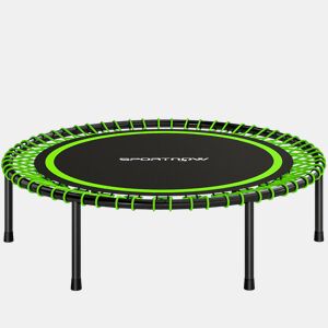 SPORTNOW Trampolim de Fitness Adultos Ø114 cm com Estrutura de Aço Reforçada para Treino de Pernas Corpo em Casa Escritório Ginásio Verde e Preto