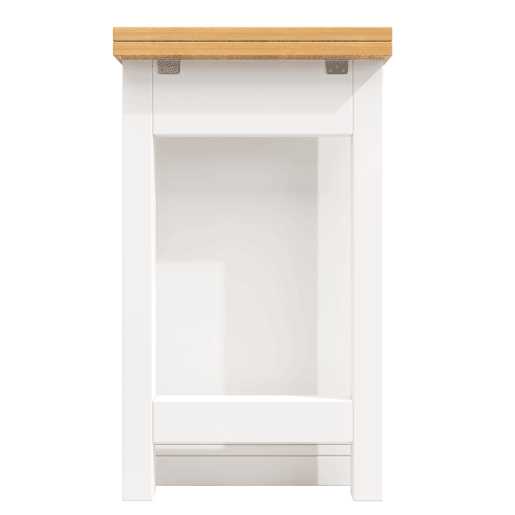 Mesa de bar extensível 120-180 cm - Com função de rotação de 360° e arrumação - Branca