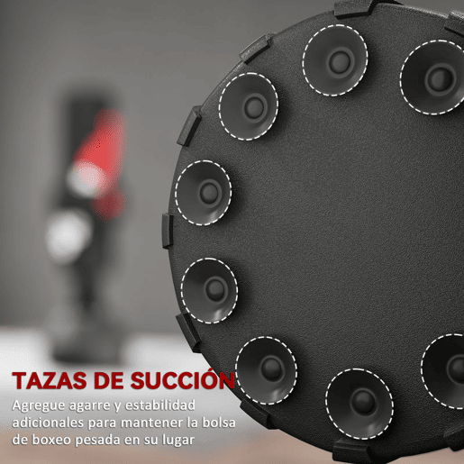 SPORTNOW Saco de Boxe de Pé 175 cm para Adultos Faixa de Altura Ajustável 65u2013175 cm Base Recarregável com Ventosas Amortecedor Inclui Bandagem Treino MMA Muay Thai Preto