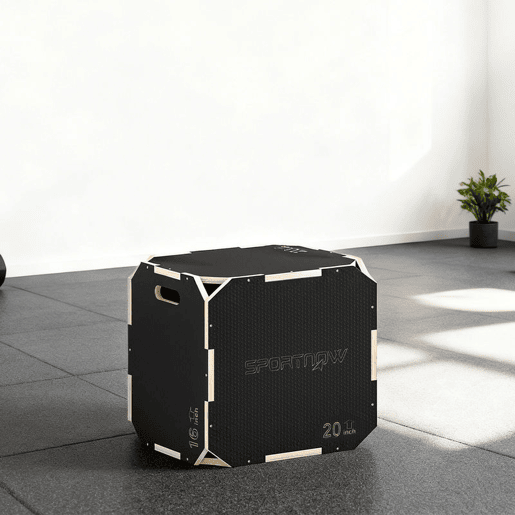 SPORTNOW Caixa Pliométrica de Madeira 3 em 1 Plataforma de Caixa Pliométrica com 3 Alturas Diferentes Alças Sem Cantos Treino de Salto Força em Casa Ginásio e Exterior 61x51x40,5 cm Preto SPORTNOW Caixa Pliométrica de Madeira 3 em 1 Plataforma de Caixa Pliométrica com 3 Alturas Diferentes Alças Sem Cantos Treino de Salto Força em Casa Ginásio e Exterior 61x51x40,5 cm Preto