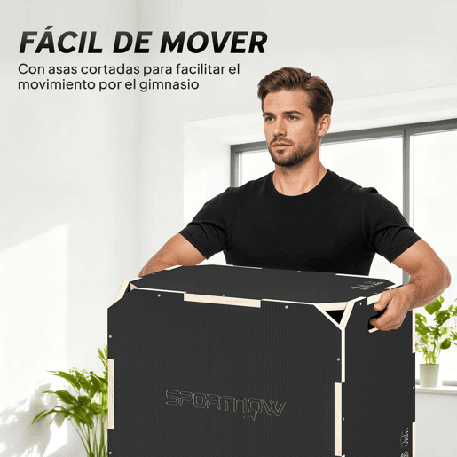 SPORTNOW Caixa Pliométrica de Madeira 3 em 1 Plataforma de Caixa Pliométrica com 3 Alturas Diferentes Alças Sem Cantos Treino de Salto Força em Casa Ginásio e Exterior 61x51x40,5 cm Preto SPORTNOW Caixa Pliométrica de Madeira 3 em 1 Plataforma de Caixa Pliométrica com 3 Alturas Diferentes Alças Sem Cantos Treino de Salto Força em Casa Ginásio e Exterior 61x51x40,5 cm Preto