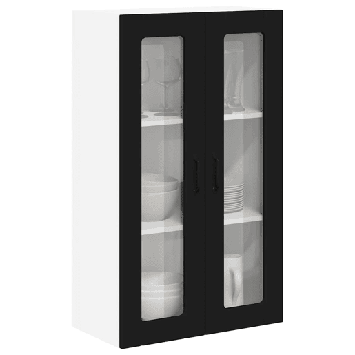 Armário de cozinha suspenso - armario de cocina colgante com porta Preto 60 x 31 x 100 cm