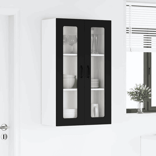 Armário de cozinha suspenso - armario de cocina colgante com porta Preto 60 x 31 x 100 cm